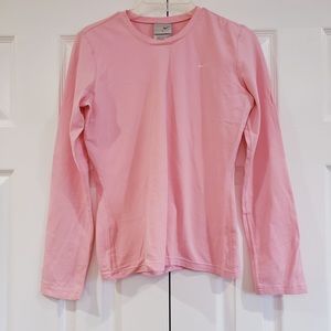 Nike Women's Long Sleeve Shirt - Pink - Size Medium